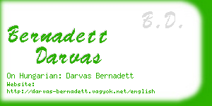 bernadett darvas business card